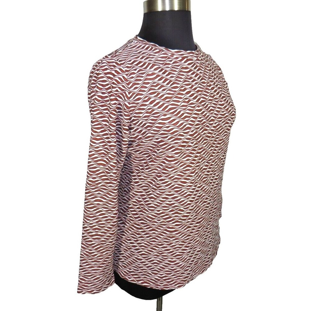 Ava + Viv Rust White Textured Abstract Swirl Prin… - image 1